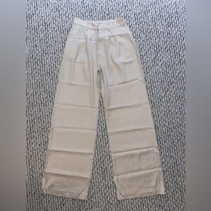 Abercrombie Wide-Leg Trousers in Taupe